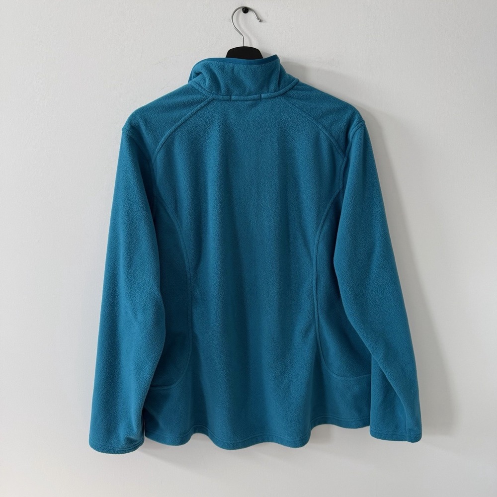 Lands End 1/4 Zip Pullover Fleece Jacket Sweater Womens XL Teal Blue Outdoor - Picture 4 of 7